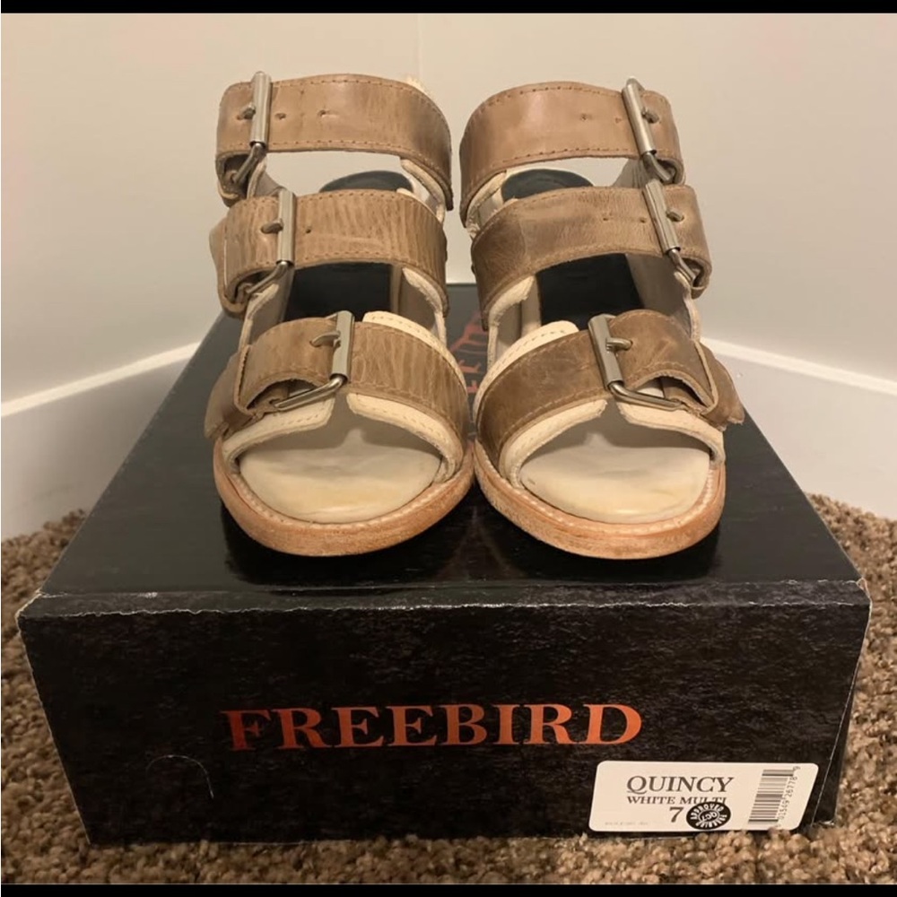 Freebird Quincy White Multi Sz 7